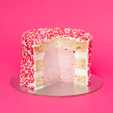 Flour Shop x Craig's Vegan Strawberry Shortcake Ice Cream Explosion® Cake
