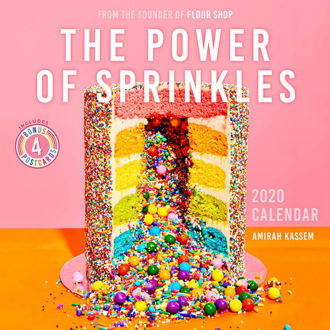Power of Sprinkles calendar cover with explosion cake