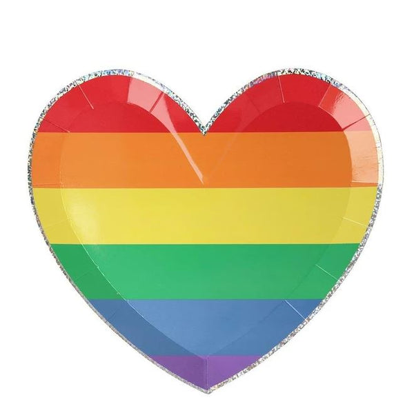 Rainbow Heart Plate- Large 