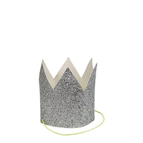 Silver Glitter Crowns