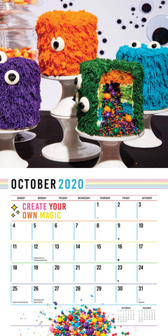 October Calendar with mini spooky cakes