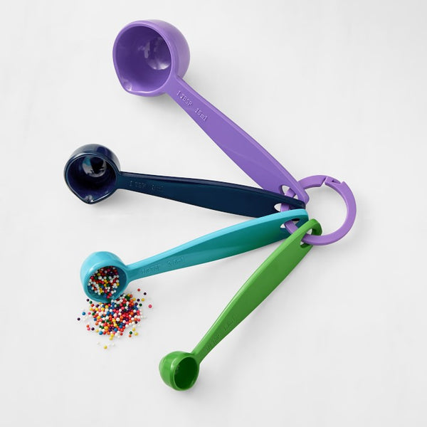 Flour Shop Multi-Colored Measuring Spoons, Set of 4